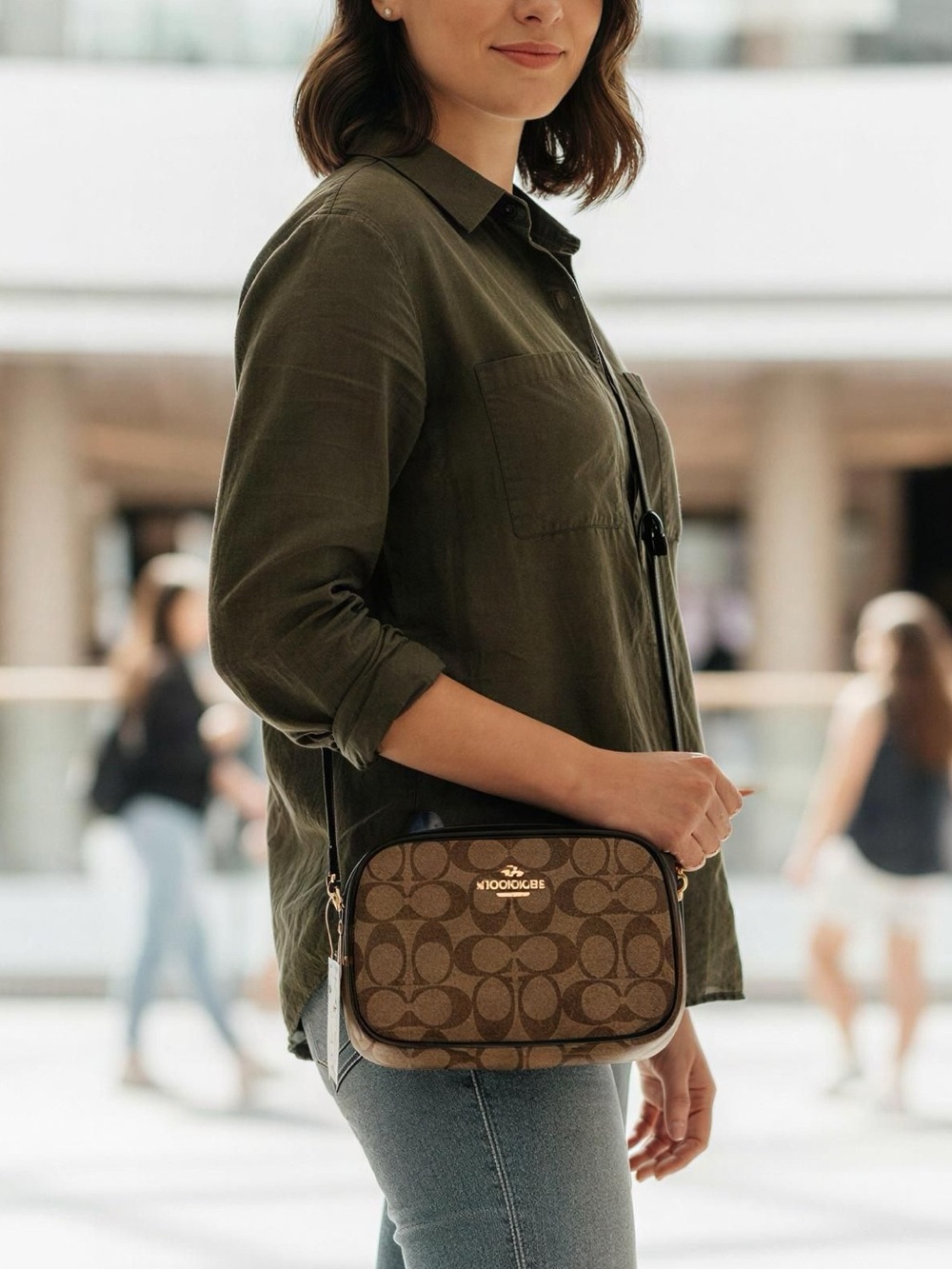Coach Mini Jamie Camera Bag In Signature Canvas 🆕